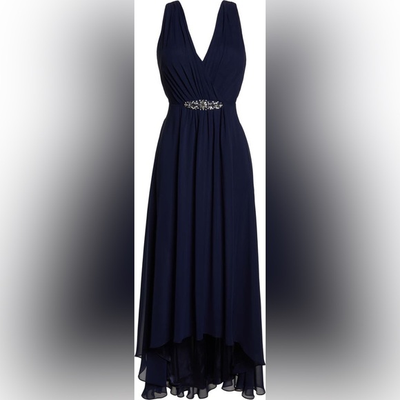 NWOT Eliza J Embellished High/Low Chiffon Dress - Picture 5 of 15